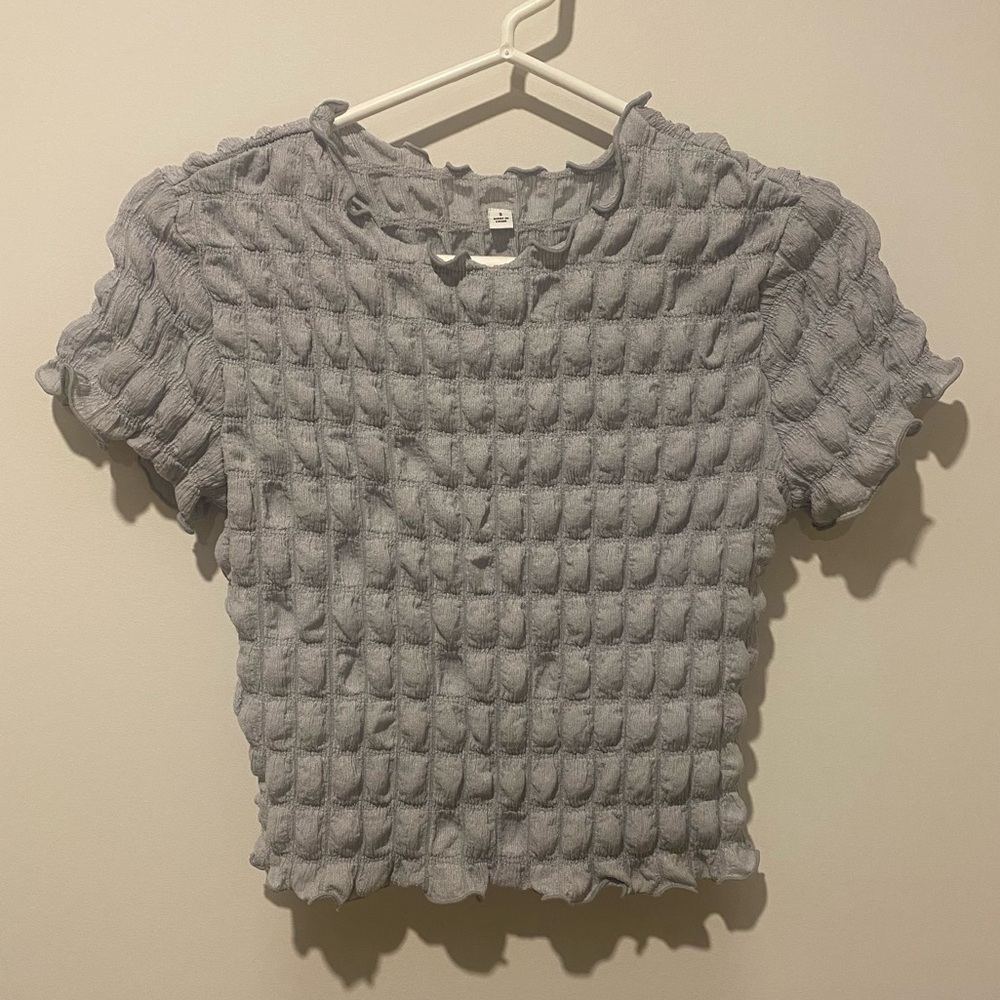 Uniqlo GU Light Grey S/S Popcorn Shirt